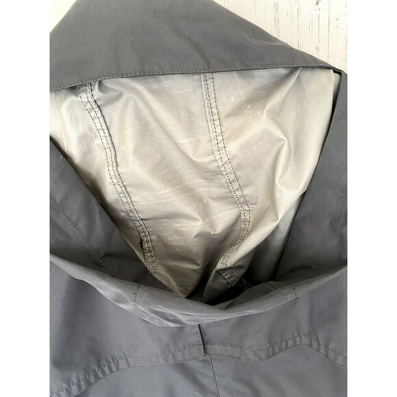 Nautica Women's Rain Utility Jacket Navy Blue Silver Full Zip Hooded Coat Size M - Picture 4 of 7